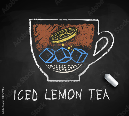 Vector sketch of Iced Lemon Black Tea