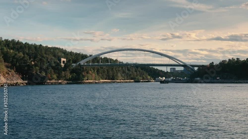View of Svindersviksbron Bridge in Stockholm Archipelago photo