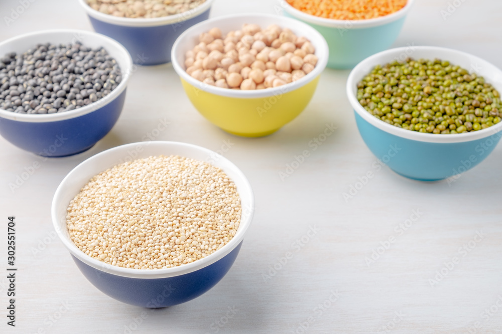 Different bean cultures in small bowls Different bean cultures in small bowls