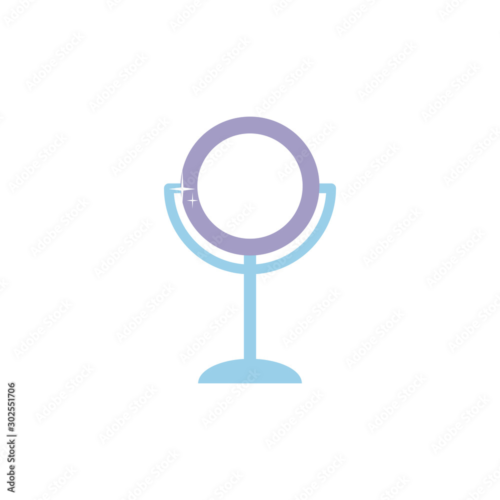 Isolated make up mirror flat design Isolated make up mirror flat design