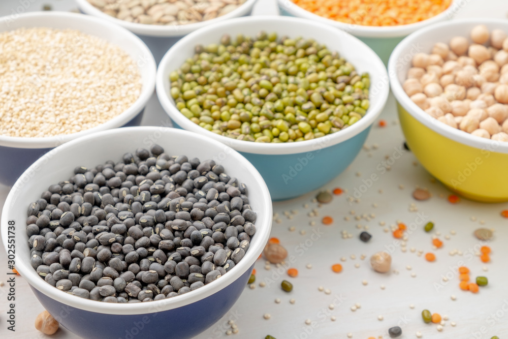 Different bean cultures in small bowls Different bean cultures in small bowls