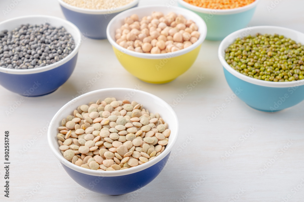 Different bean cultures in small bowls Different bean cultures in small bowls