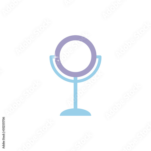 Isolated make up mirror flat design