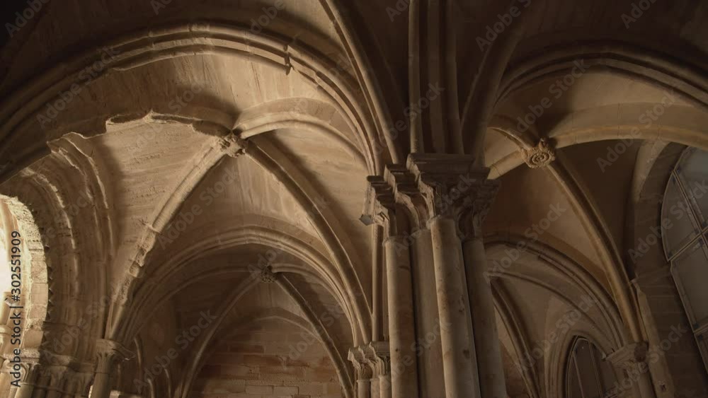 The ceiling of an old medieval castle.