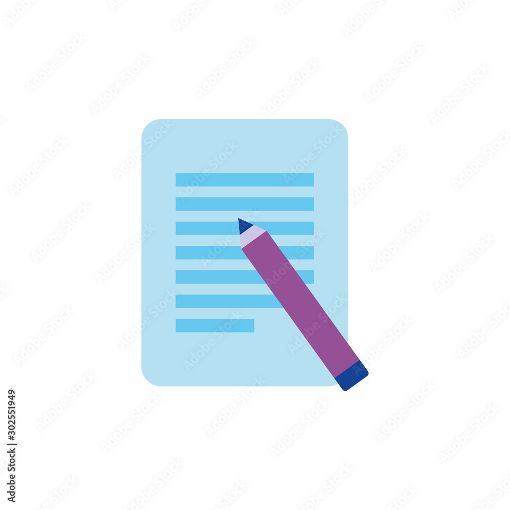 Isolated document icon flat design Isolated document icon flat design