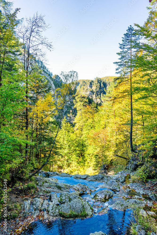 Sunny Autumn Day in the Oetschergraeben in Lower Austria Sunny Autumn Day in the Oetschergraeben in Lower Austria