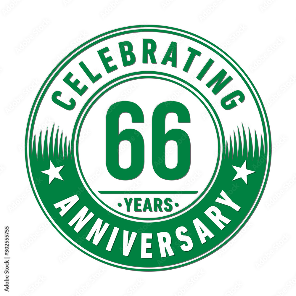 66 years anniversary celebration logo template. Vector and illustration. 66 years anniversary celebration logo template. Vector and illustration.