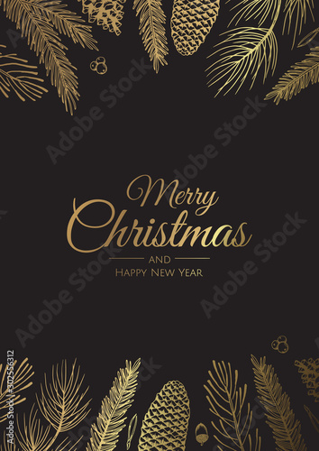 Christmas vector background. Xmas sale, holiday web banner.