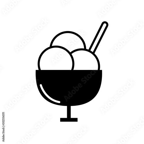 Sweet and delicious ice cream line design
