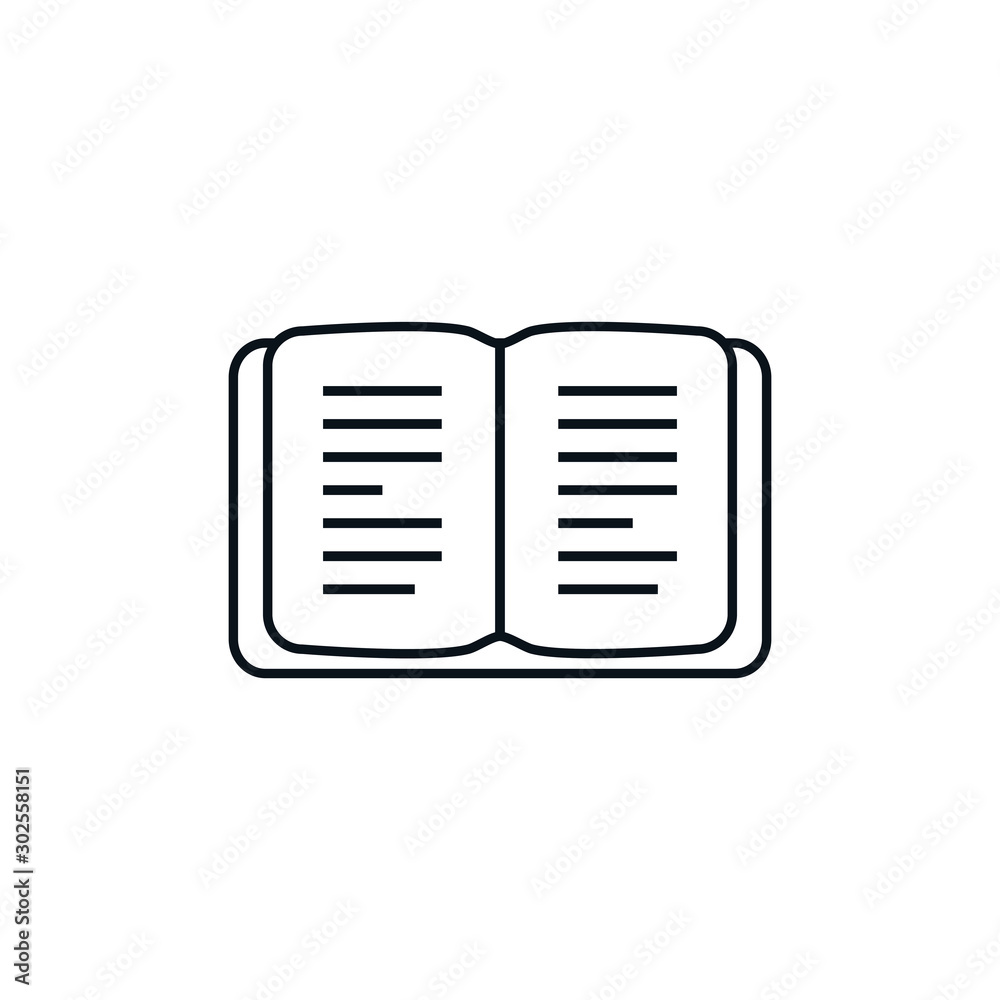 Isolated book icon line design Isolated book icon line design