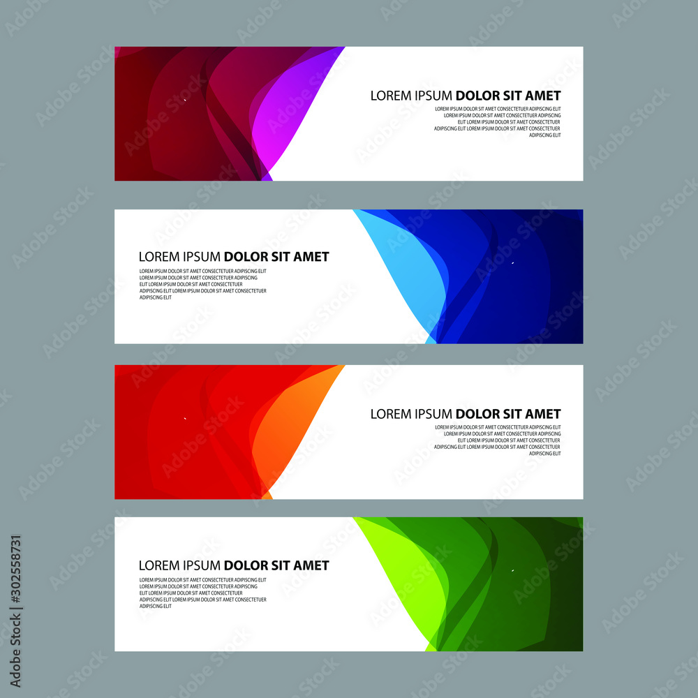 Naklejka premium Vector Abstract design banner web template