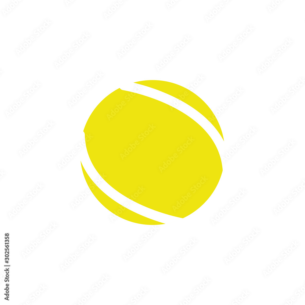 Isolated ball of tennis flat design