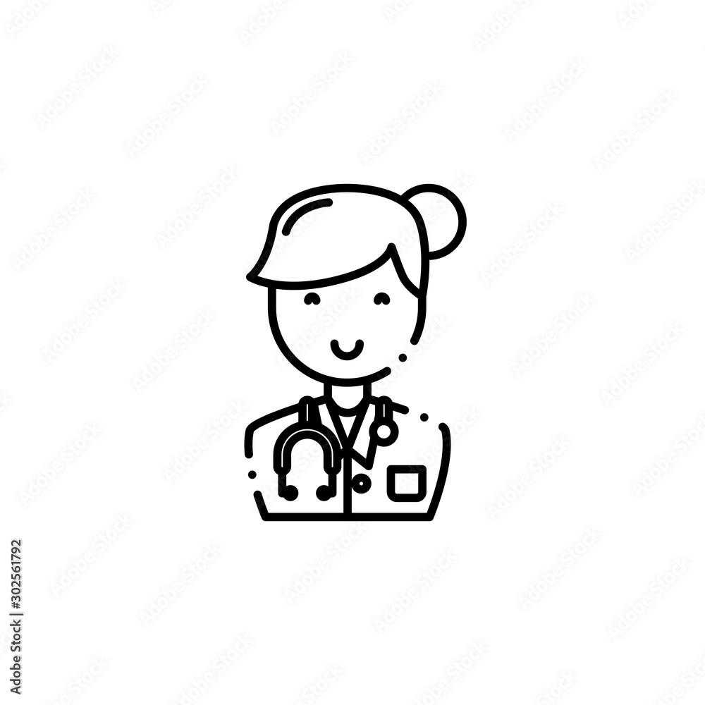 Isolated medical doctor icon line design Isolated medical doctor icon line design