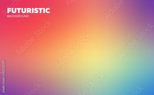 Abstract blurred gradient mesh background. Colorful wallpaper and smooth banner template. Editable soft colored vector illustration without transparency. Rainbow gamma.