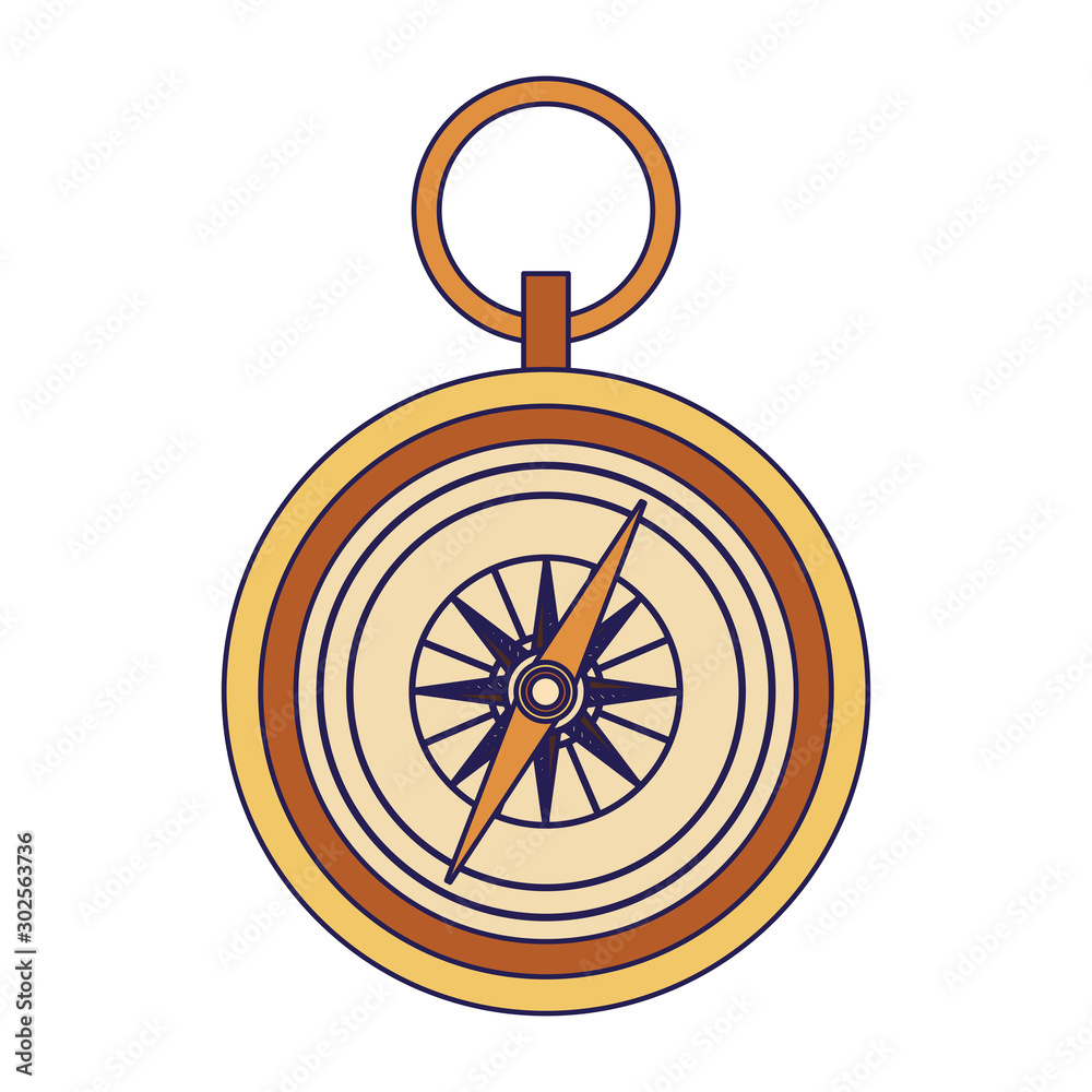 compass icon image, flat design