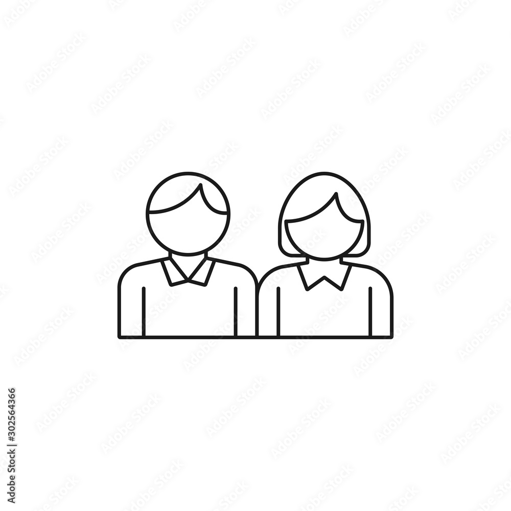 family - minimal line web icon. simple vector illustration. concept for infographic, website or app. family - minimal line web icon. simple vector illustration. concept for infographic, website or app.