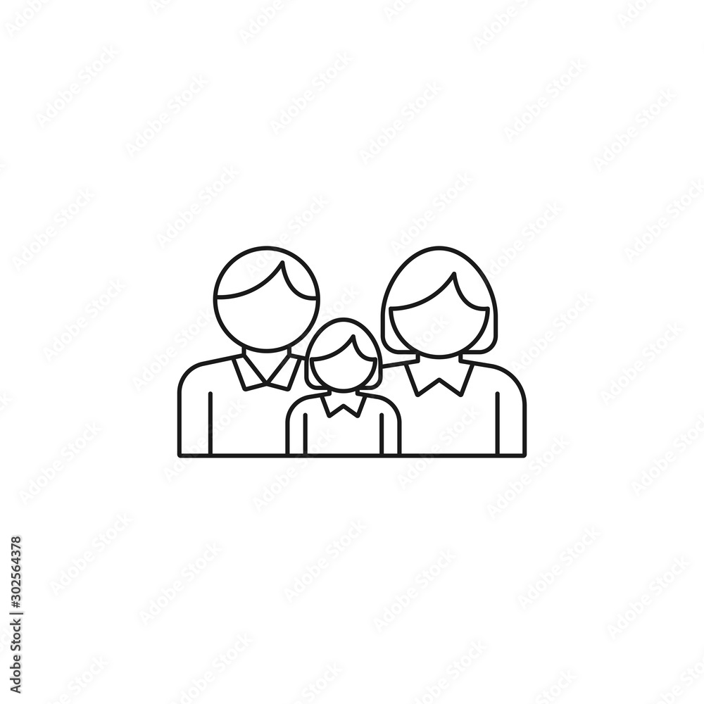 family - minimal line web icon. simple vector illustration. concept for infographic, website or app. family - minimal line web icon. simple vector illustration. concept for infographic, website or app.