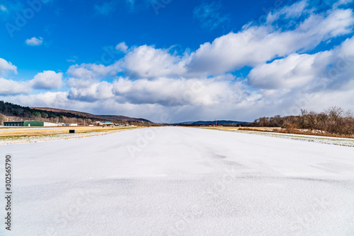 Snow on The Runway © Gerard