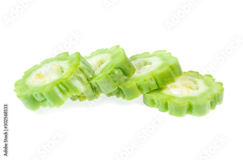 Bitter melon isolated on background