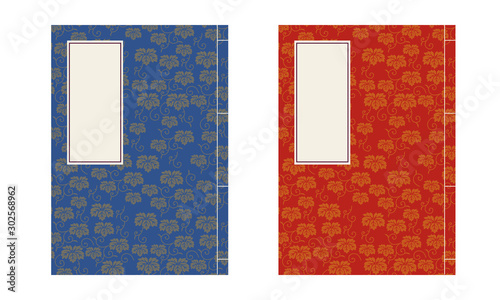 イラスト：和の素材　書物