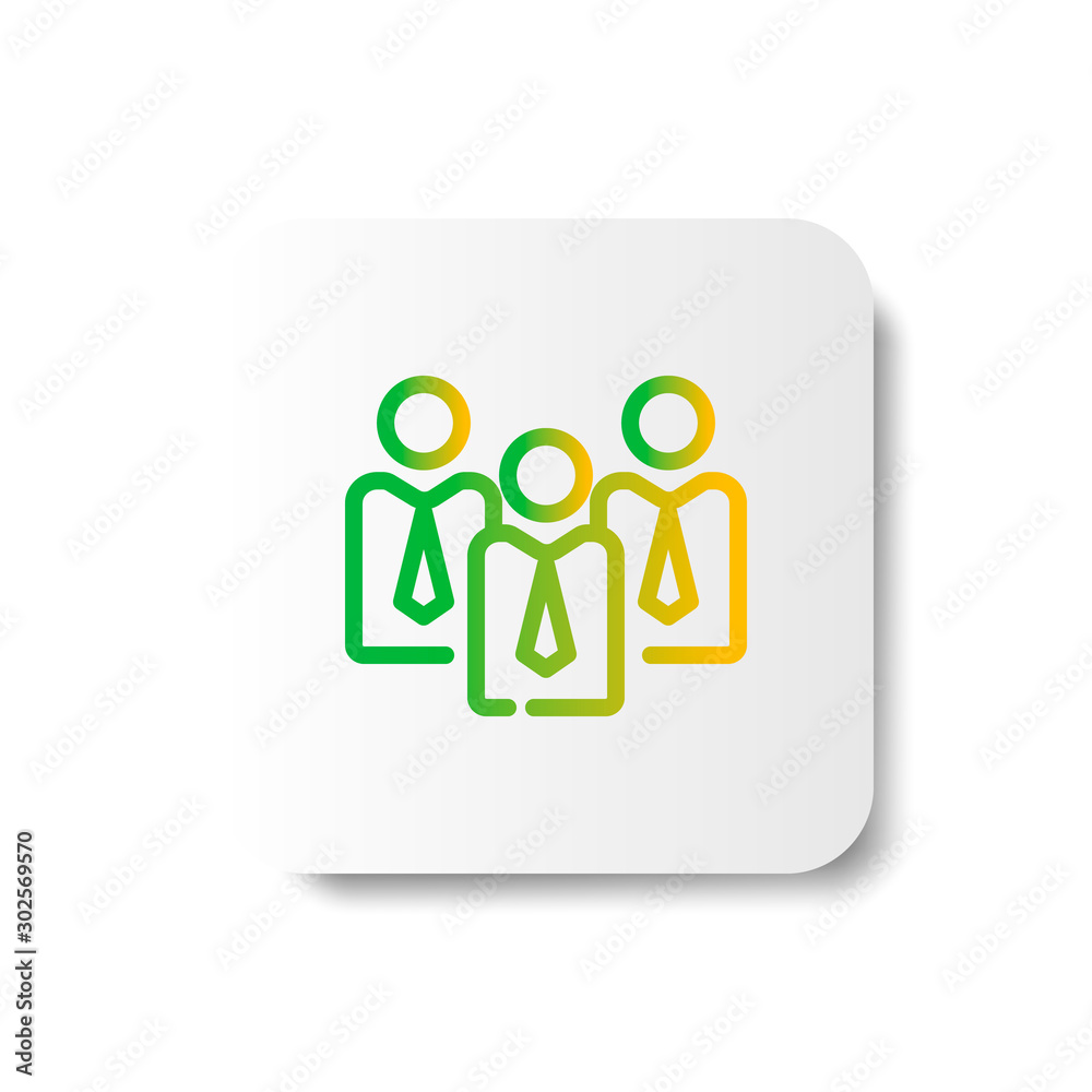 leadership icon unconnected line in smooth gradient color leadership icon unconnected line in smooth gradient color