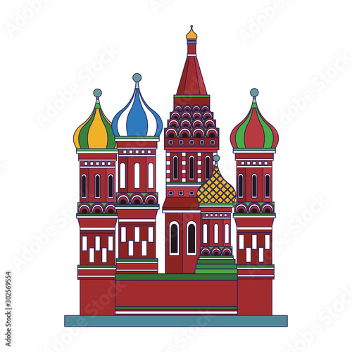 saint basils cathedral icon, flat design