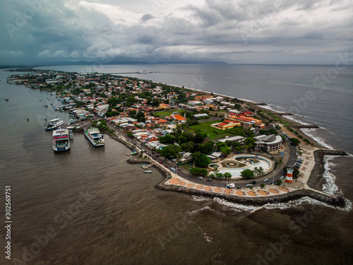 Aerial view of the city of Puntarenas, Costa Rica
