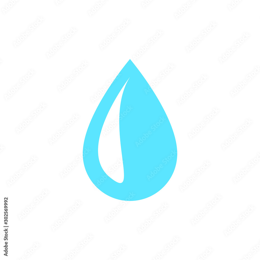 Water drop icon vector on flat design template Water drop icon vector on flat design template