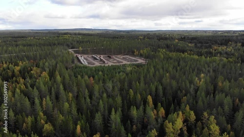 Aerial view of rural landscape