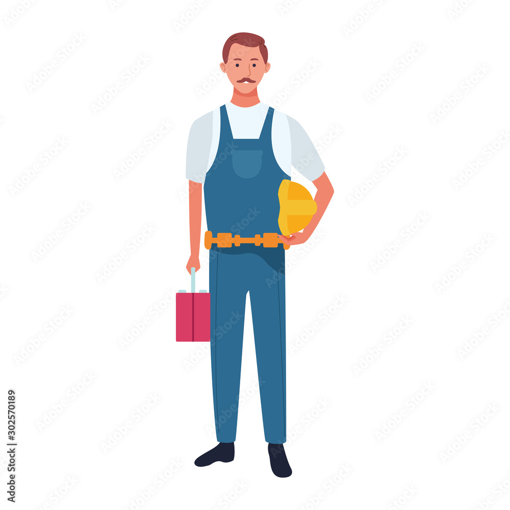 repair man worker icon, flat design repair man worker icon, flat design