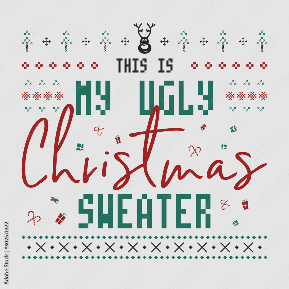 ugly sweater xmas party. Holiday decor 