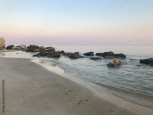 Scenes along the shores of Halkidiki Greece in the early morning light