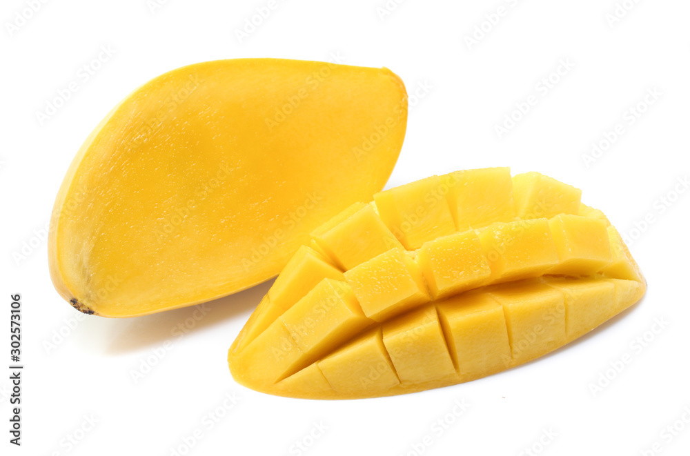 yellow Mango  isolated white background