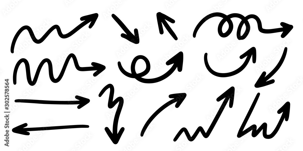 Sketch arrow vector set. Hand drawn arrows, mark point icon design collection for business and education design element. Sketch arrow vector set. Hand drawn arrows, mark point icon design collection for business and education design element.