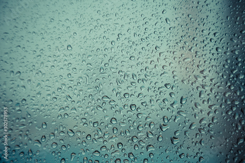 Water droplet on the window glass