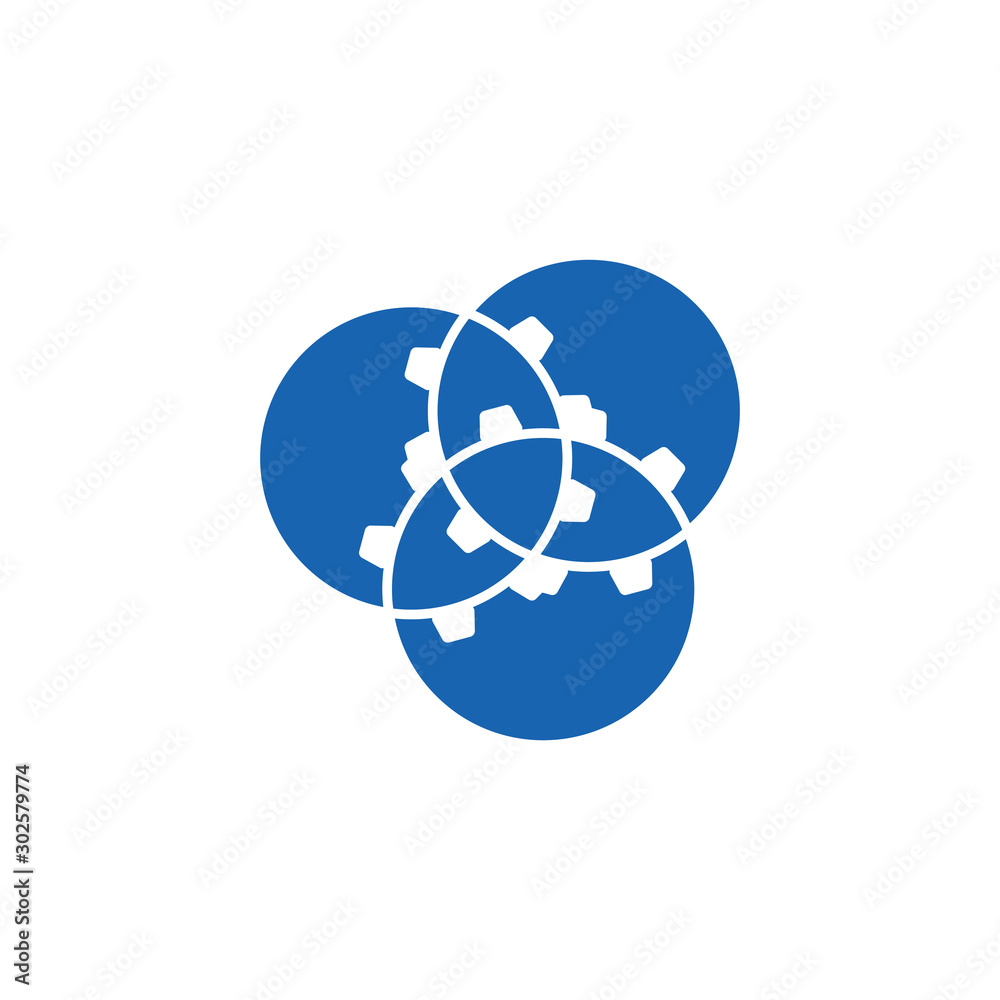 linked circle industrial chart symbol vector linked circle industrial chart symbol vector