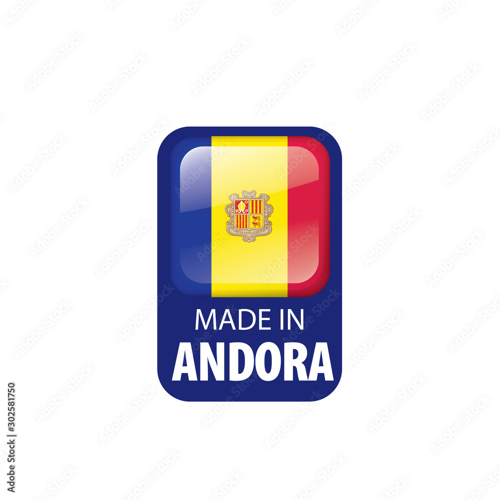 Andora flag, vector illustration on a white background