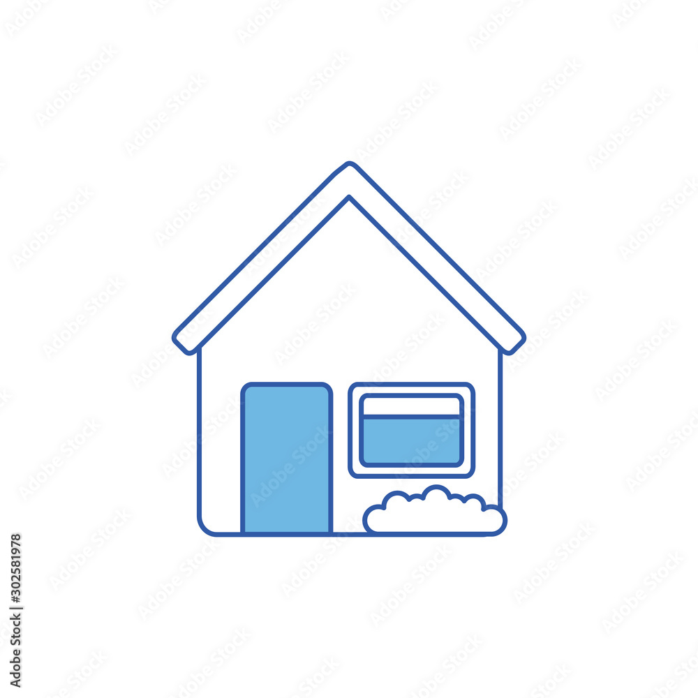 Isolated house icon fill design