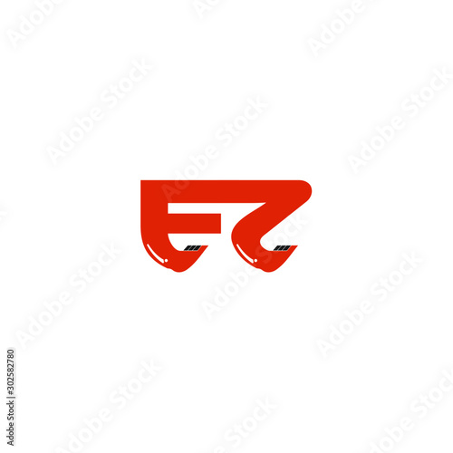 Free Download FZ Letter Logo Design with Excavator Creative Modern Trendy - GFXLoad