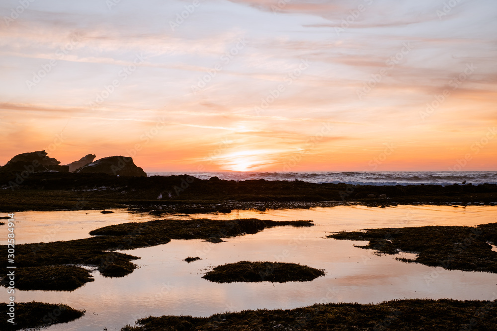 Pacific Tide Pools at Sunset