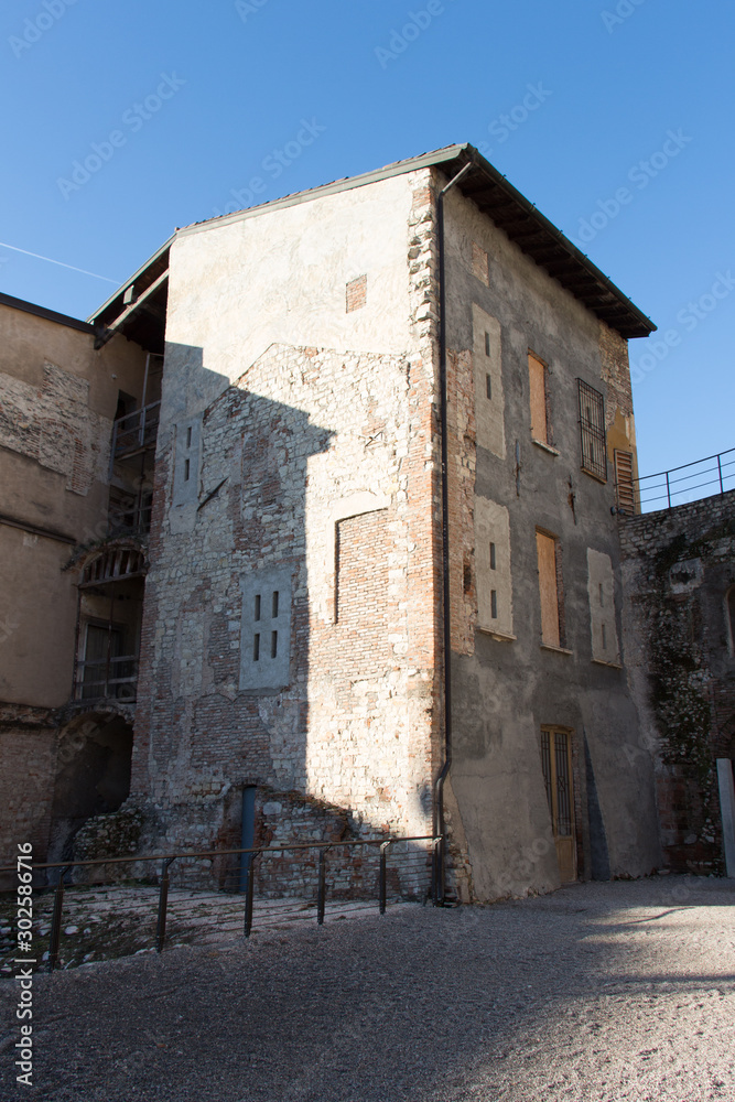 Maggi Gambara Palace in a sunny day, Brescia, Lombardy, Italy.