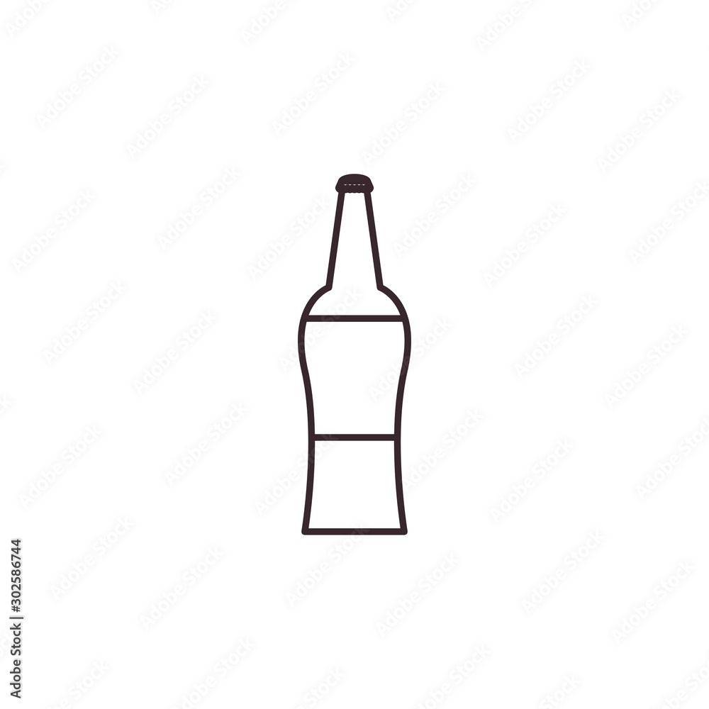 Isolated drink bottle icon line design Isolated drink bottle icon line design