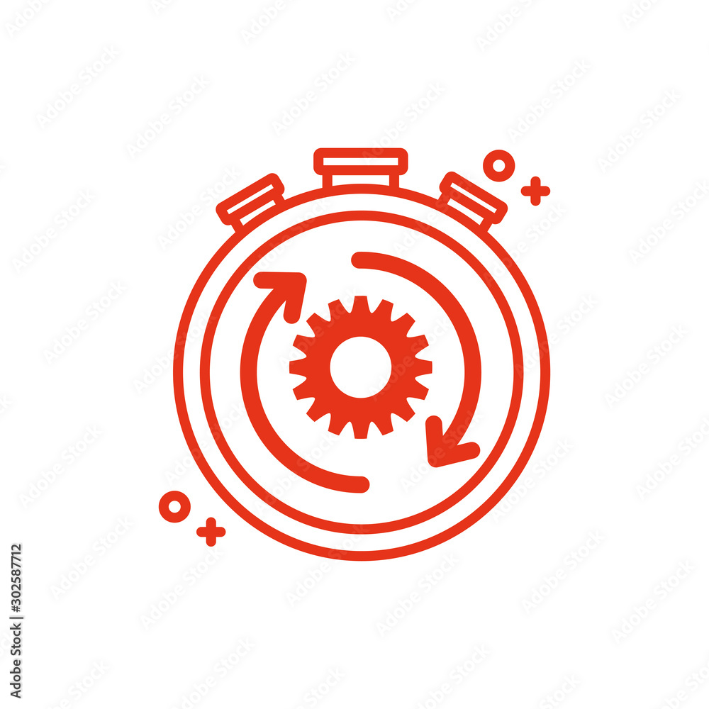 Isolated chronometer and help icon line design Isolated chronometer and help icon line design