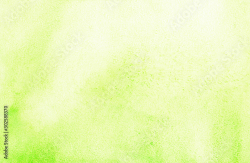 Watercolor light yellow green background texture. Aquarelle lime gradient backdrop. 
