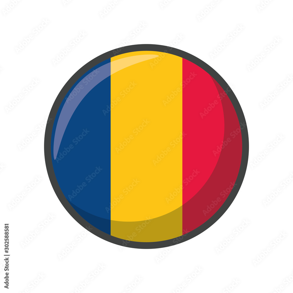 Isolated romania flag icon block design Isolated romania flag icon block design