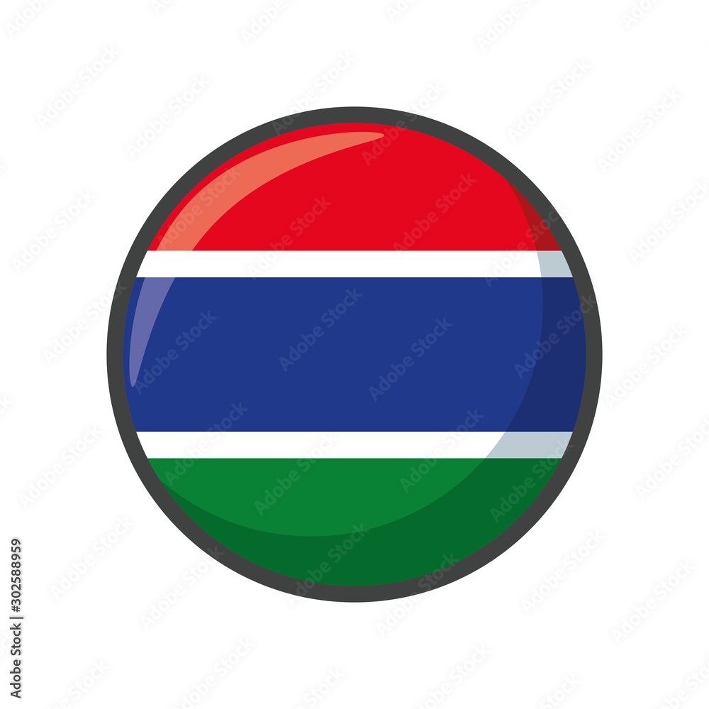 Isolated gambia flag icon block design Isolated gambia flag icon block design