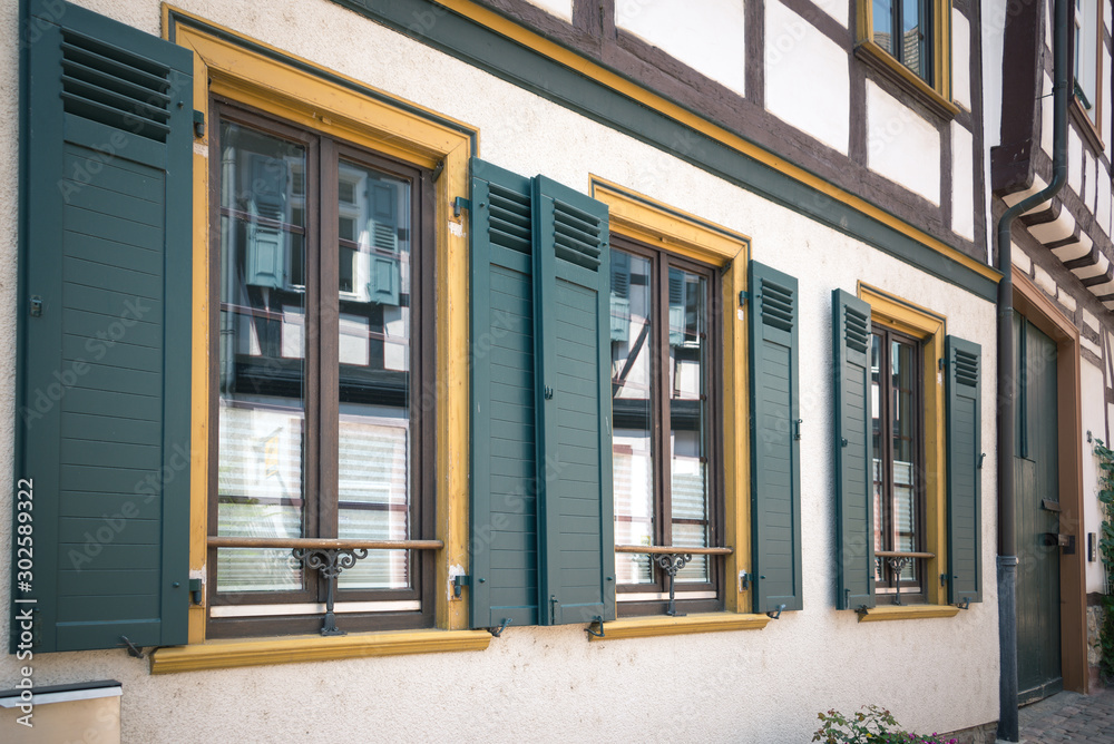 Fototapeta premium Close up of typical german building facade.