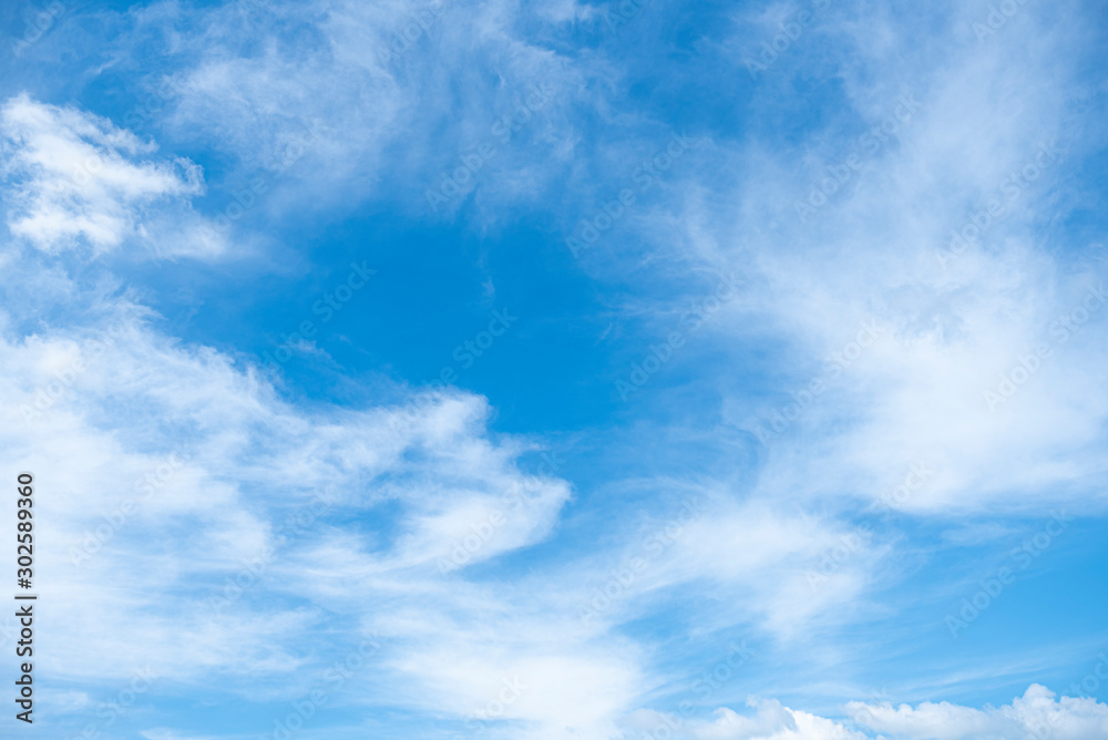 blue sky with white clouds