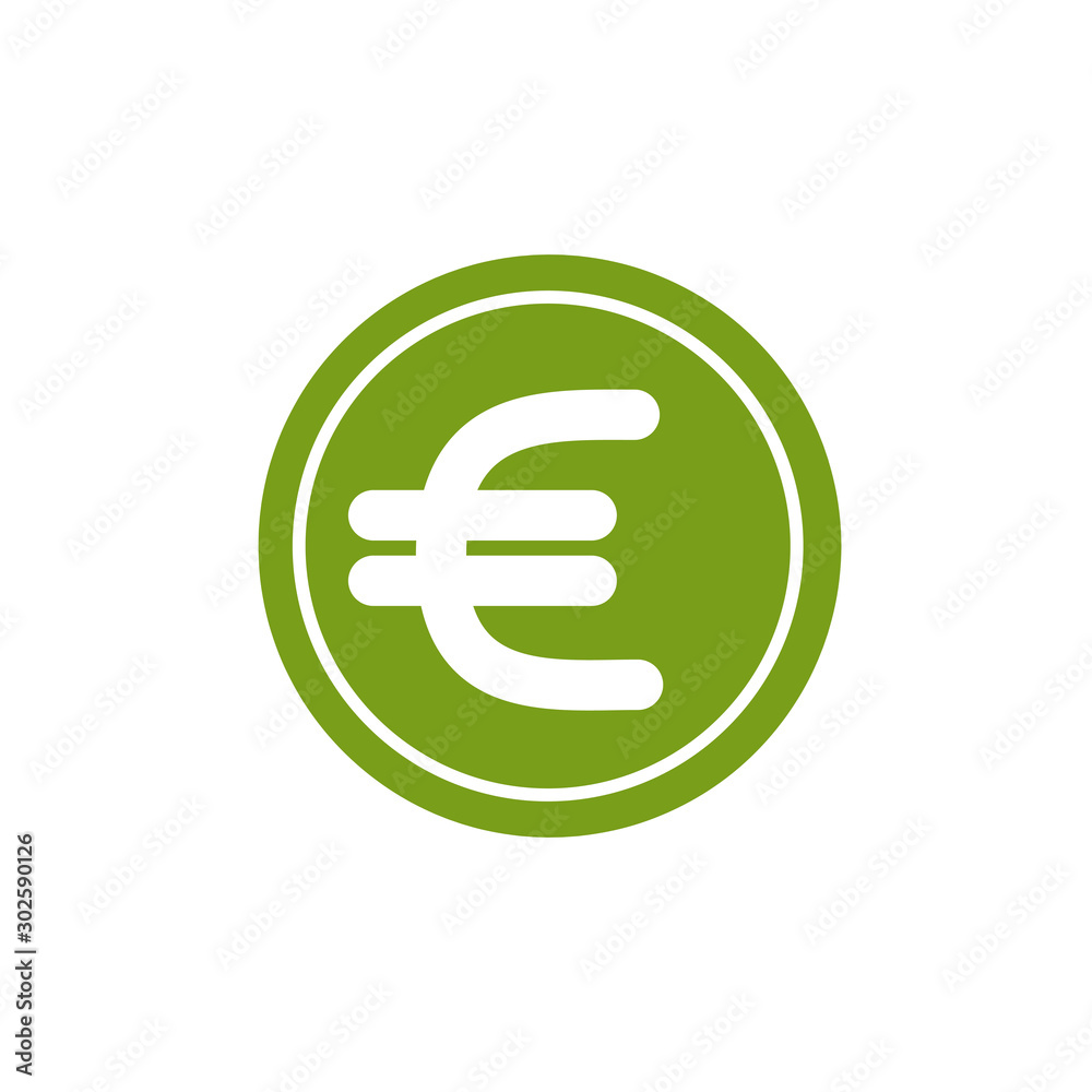 Isolated coin icon green silhouette design Isolated coin icon green silhouette design