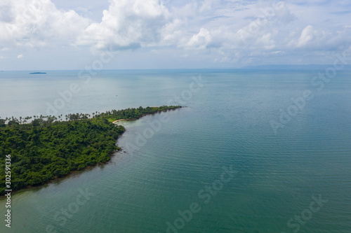 Aerial View to Koh Tonsay the so-called Rabbit Island in Cambodia photo